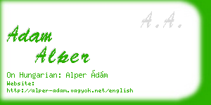 adam alper business card